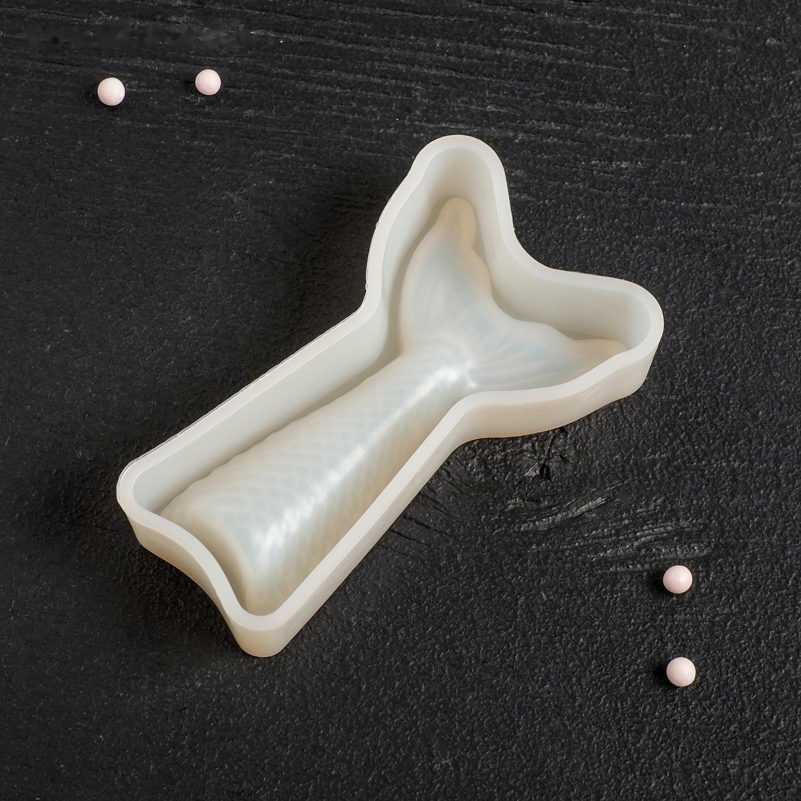 Молд Доляна «Хвост русалки», 9,5×5,5×2 см, цвет белый