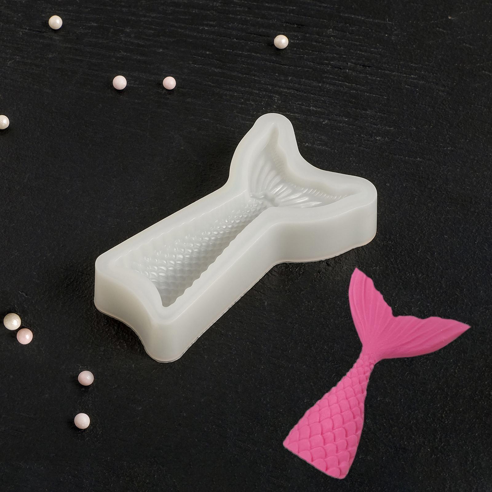 Молд Доляна «Хвост русалки», 9,5×5,5×2 см, цвет белый