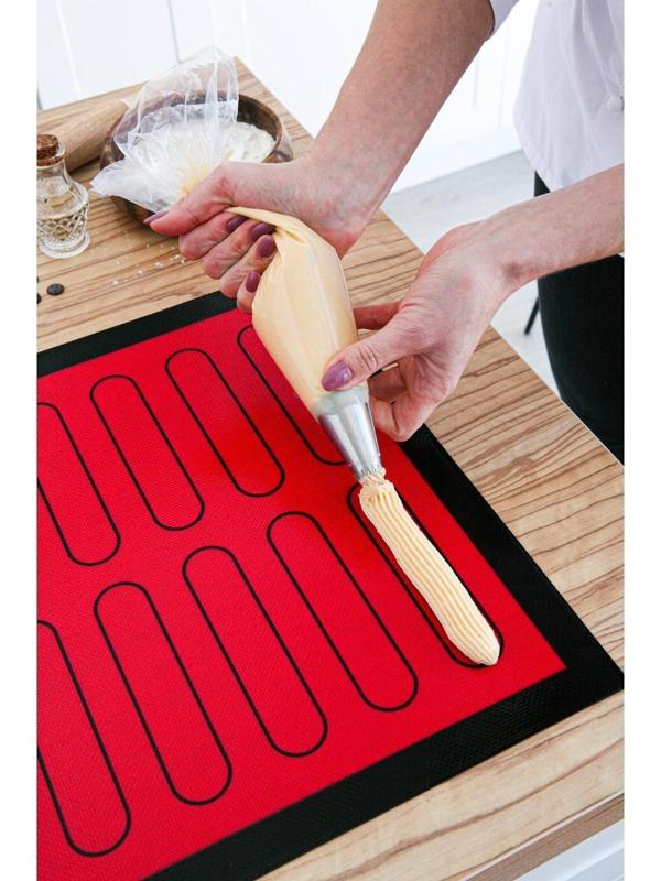 Силиконовый коврик армированный «Эклер», 60×40 см, цвет красный