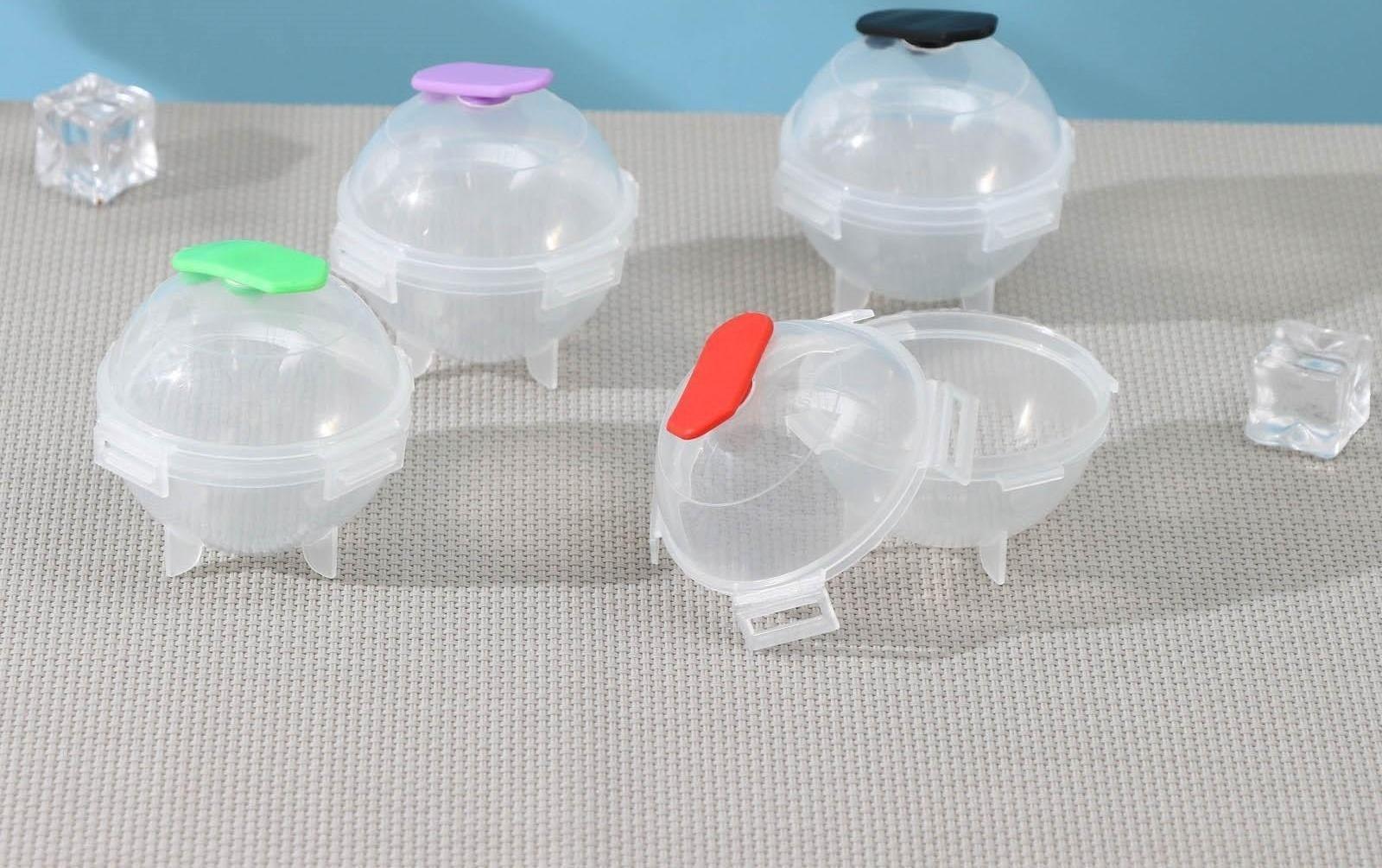 Набор форм для льда «Шар большой», 4 шт, d=6,5 см, цвет МИКС