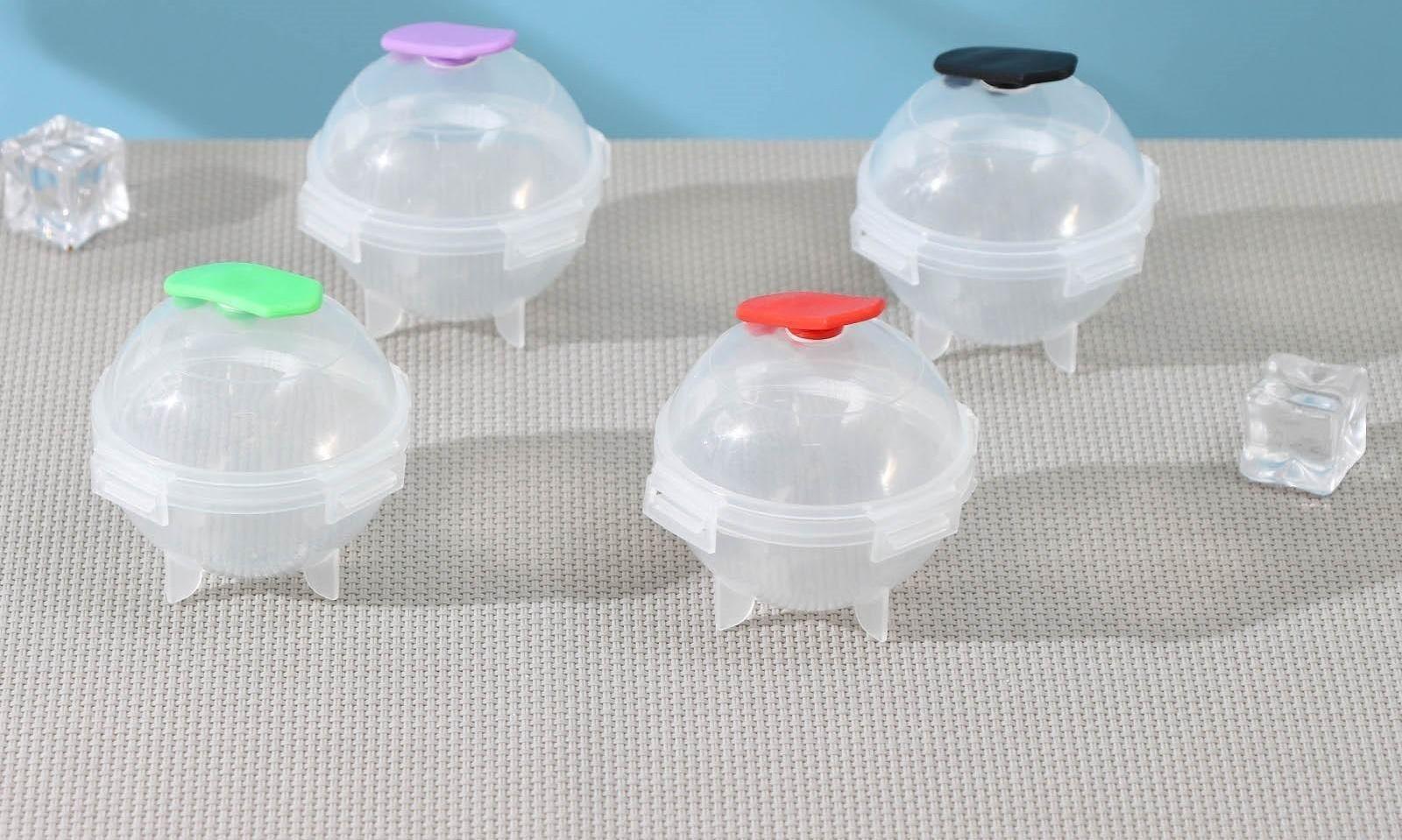 Набор форм для льда «Шар большой», 4 шт, d=6,5 см, цвет МИКС