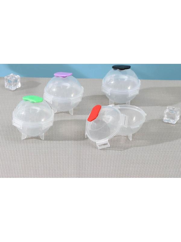 Набор форм для льда «Шар большой», 4 шт, d=6,5 см, цвет МИКС