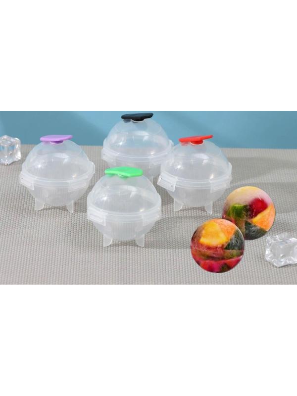 Набор форм для льда «Шар большой», 4 шт, d=6,5 см, цвет МИКС