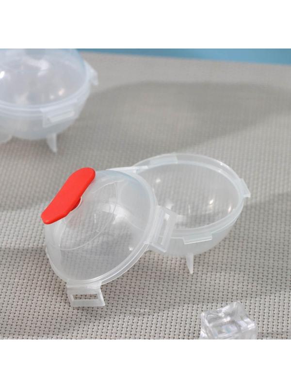 Набор форм для льда «Шар большой», 4 шт, d=6,5 см, цвет МИКС