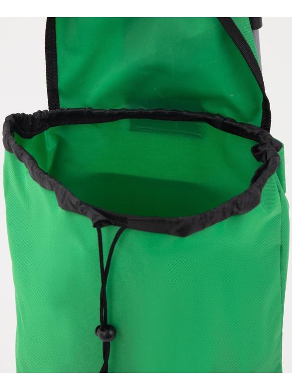 Сумка хозяйственная на тележке на шнуре, цвет зелёный