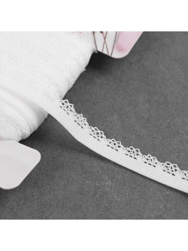 Резинка ажурная, 11 мм, 10 ± 1 м, цвет белый