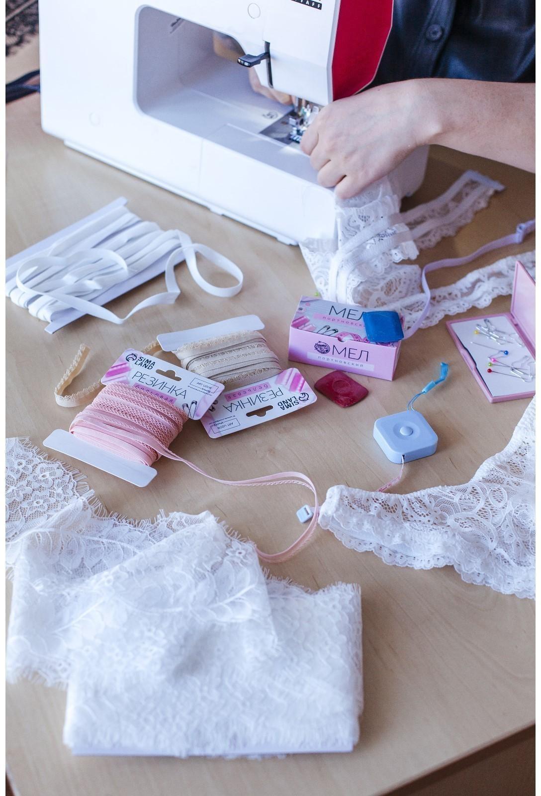 Резинка ажурная, 11 мм, 10 ± 1 м, цвет бежевый