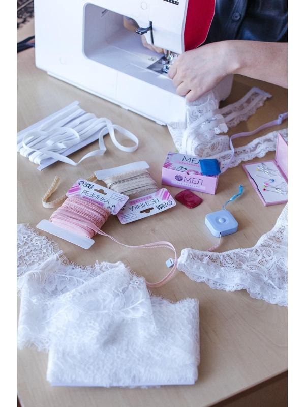 Резинка ажурная, 11 мм, 10 ± 1 м, цвет бежевый