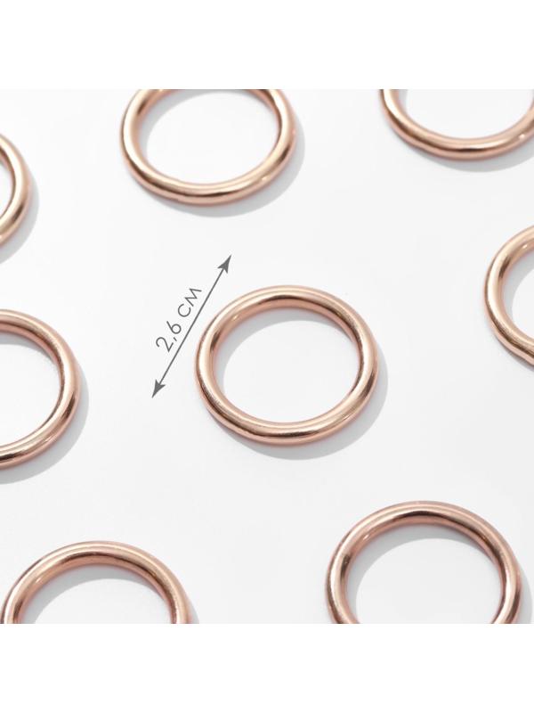 Кольца для сумок, d = 20 мм, толщина - 3 мм, 10 шт, цвет золотой
