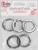 Кольцо-карабин плоский, d = 20/28 мм, толщина - 4 мм, 5 шт, цвет серебряный