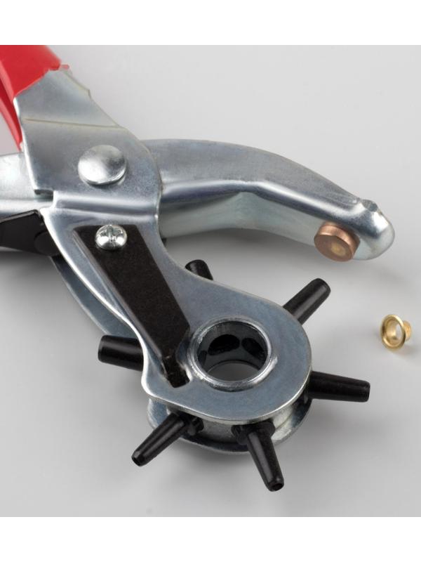 Набор щипцы-пробойник 21 × 9 см и щипцы для установки блочек 14 × 5,5 см, цвет красный