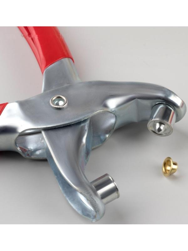 Набор щипцы-пробойник 21 × 9 см и щипцы для установки блочек 14 × 5,5 см, цвет красный