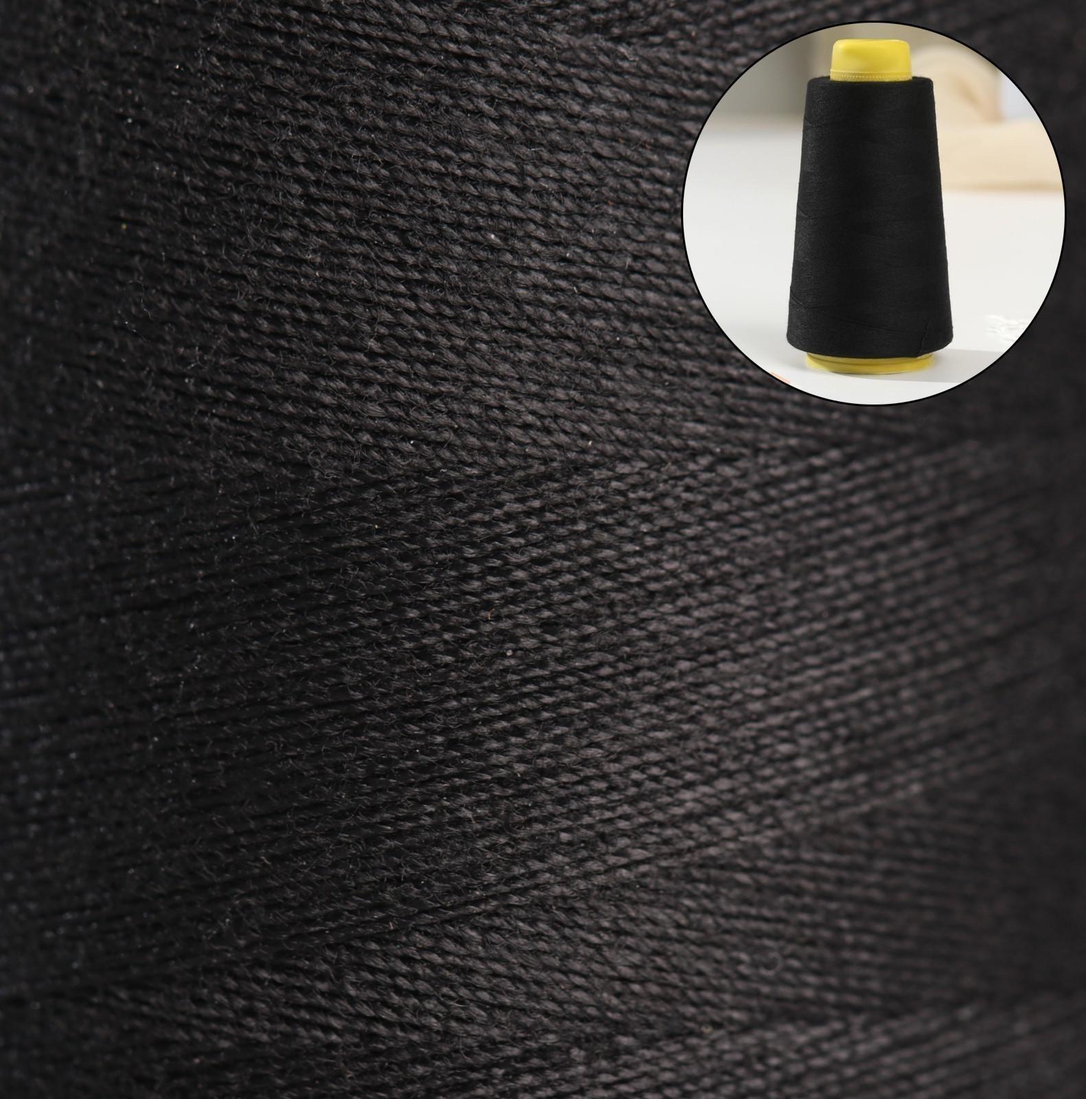 Нитки 40/2, 2700 м, цвет чёрный