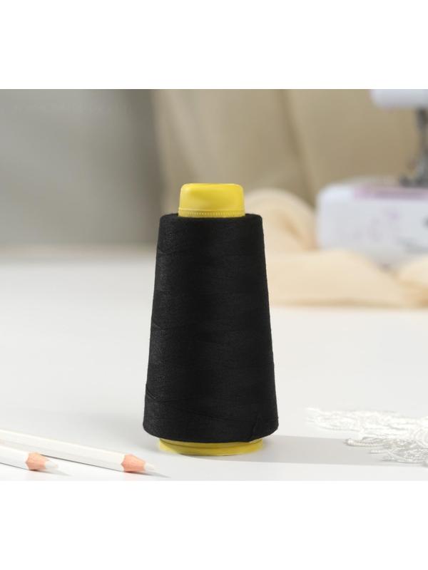 Нитки 40/2, 2700 м, цвет чёрный