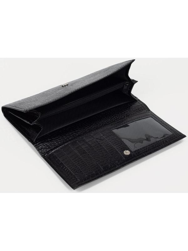 Кошелёк на кнопке, цвет чёрный