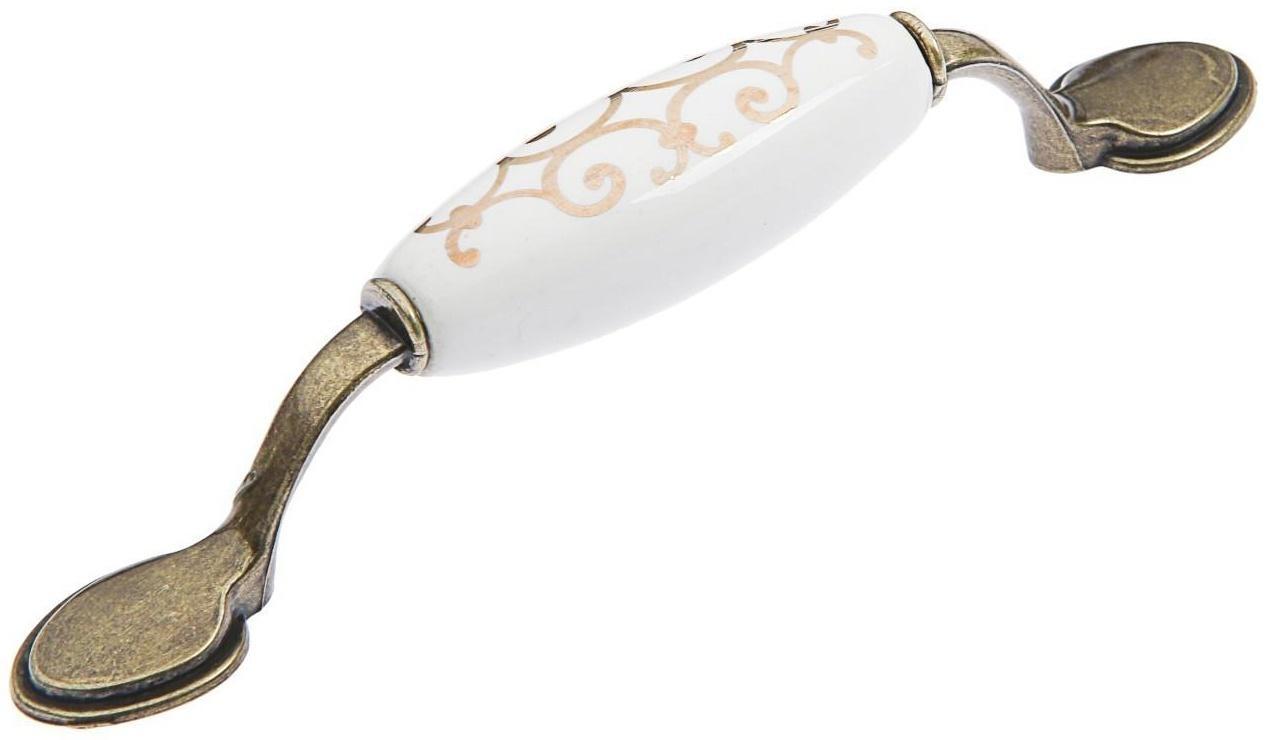 Ручка скоба LACE Ceramics 015 LIGHT, 96 мм, керамическая, цвет бронза