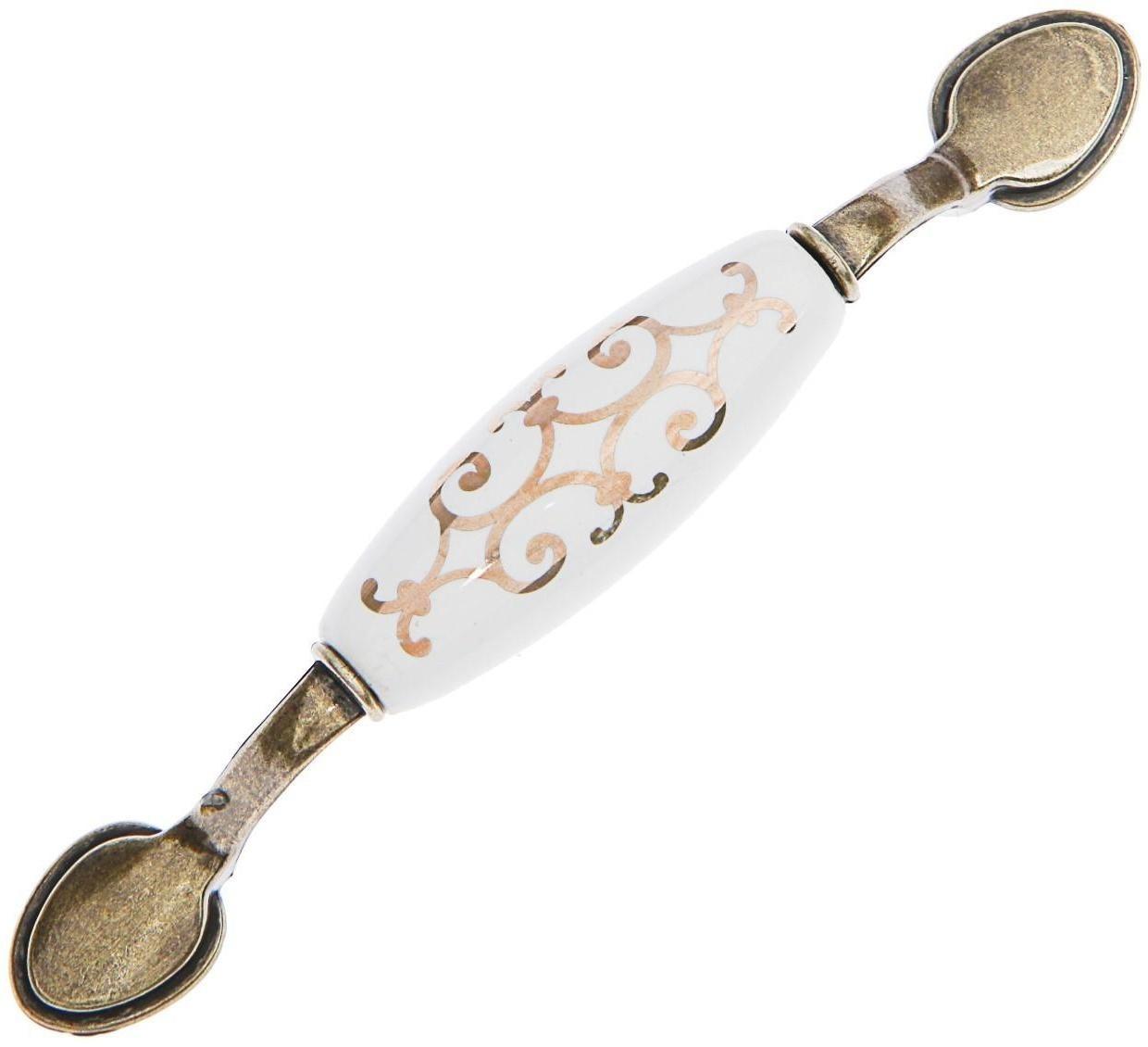 Ручка скоба LACE Ceramics 015 LIGHT, 96 мм, керамическая, цвет бронза