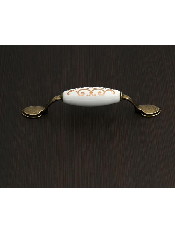 Ручка скоба LACE Ceramics 015 LIGHT, 96 мм, керамическая, цвет бронза