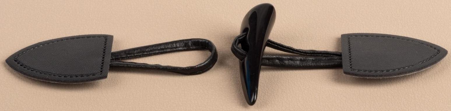 Застёжка-клевант 16 × 3,6 см, 3 шт, цвет чёрный