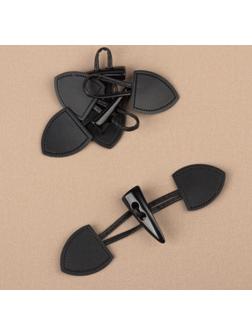 Застёжка-клевант 16 × 3,6 см, 3 шт, цвет чёрный