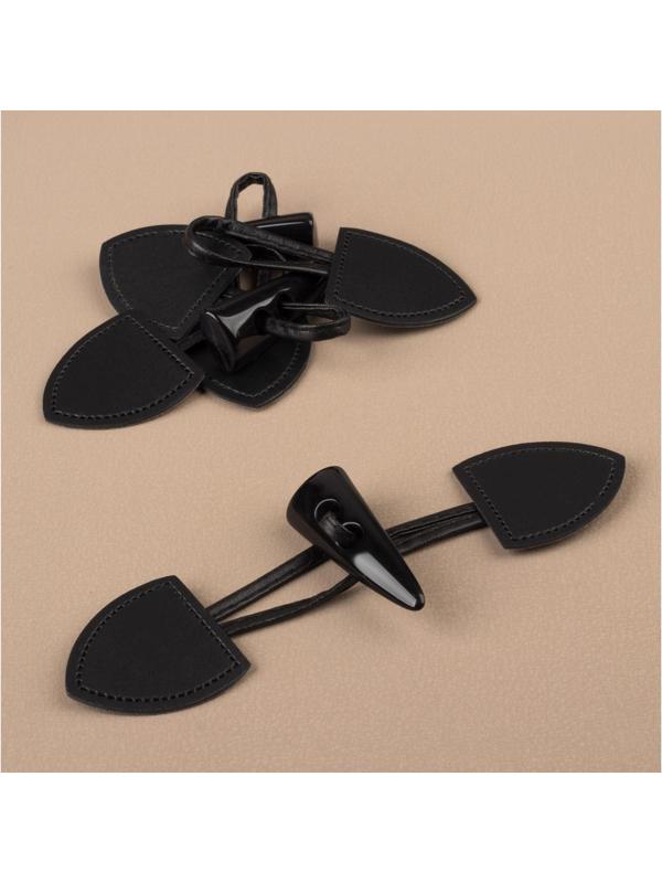 Застёжка-клевант 16 × 3,6 см, 3 шт, цвет чёрный