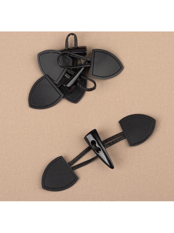 Застёжка-клевант 16 × 3,6 см, 3 шт, цвет чёрный