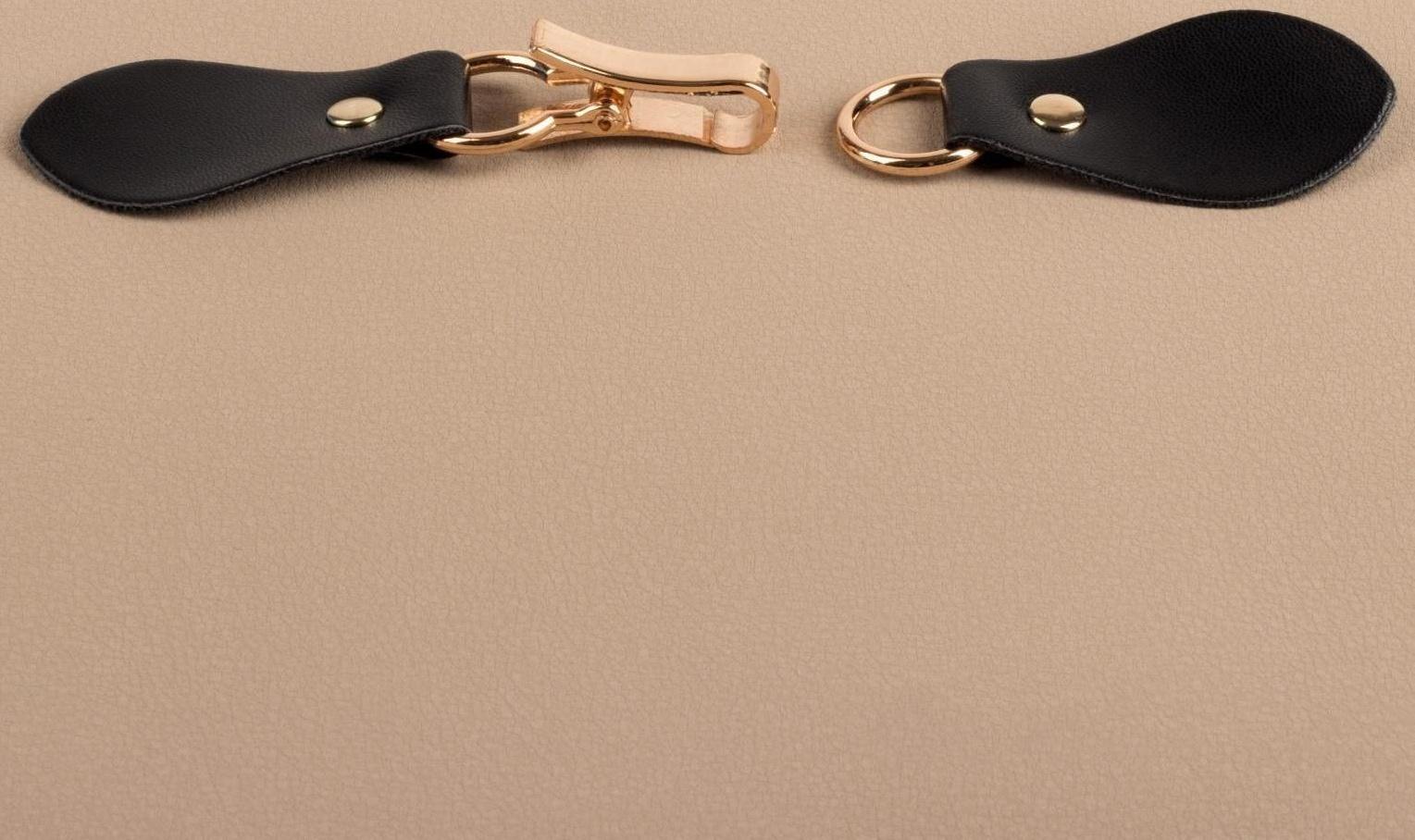 Застёжка-клевант 14,5 × 2,6 см, 3 шт, цвет чёрный/золотой