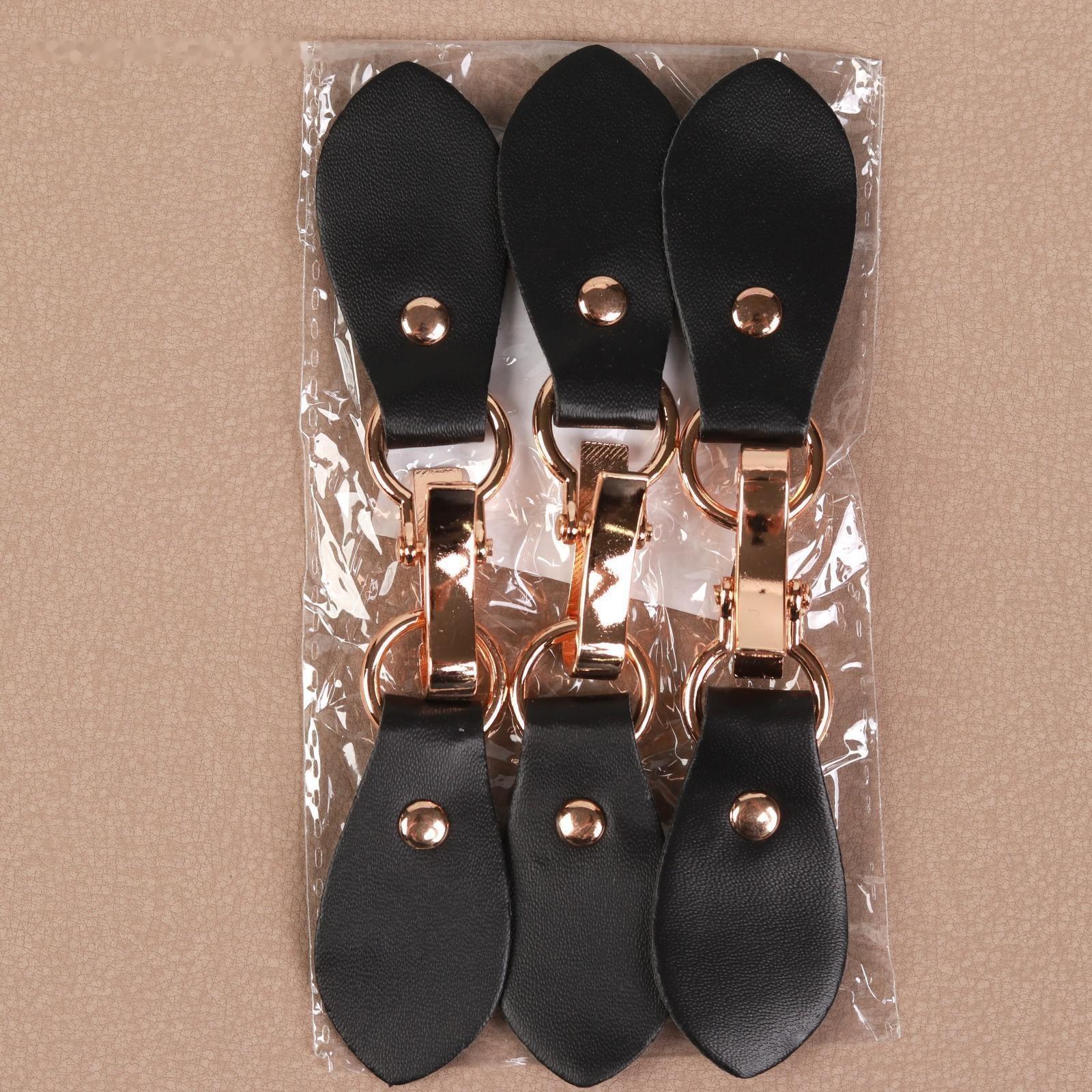 Застёжка-клевант 14,5 × 2,6 см, 3 шт, цвет чёрный/золотой