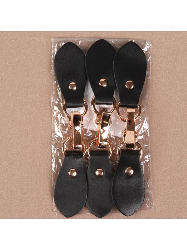 Застёжка-клевант 14,5 × 2,6 см, 3 шт, цвет чёрный/золотой