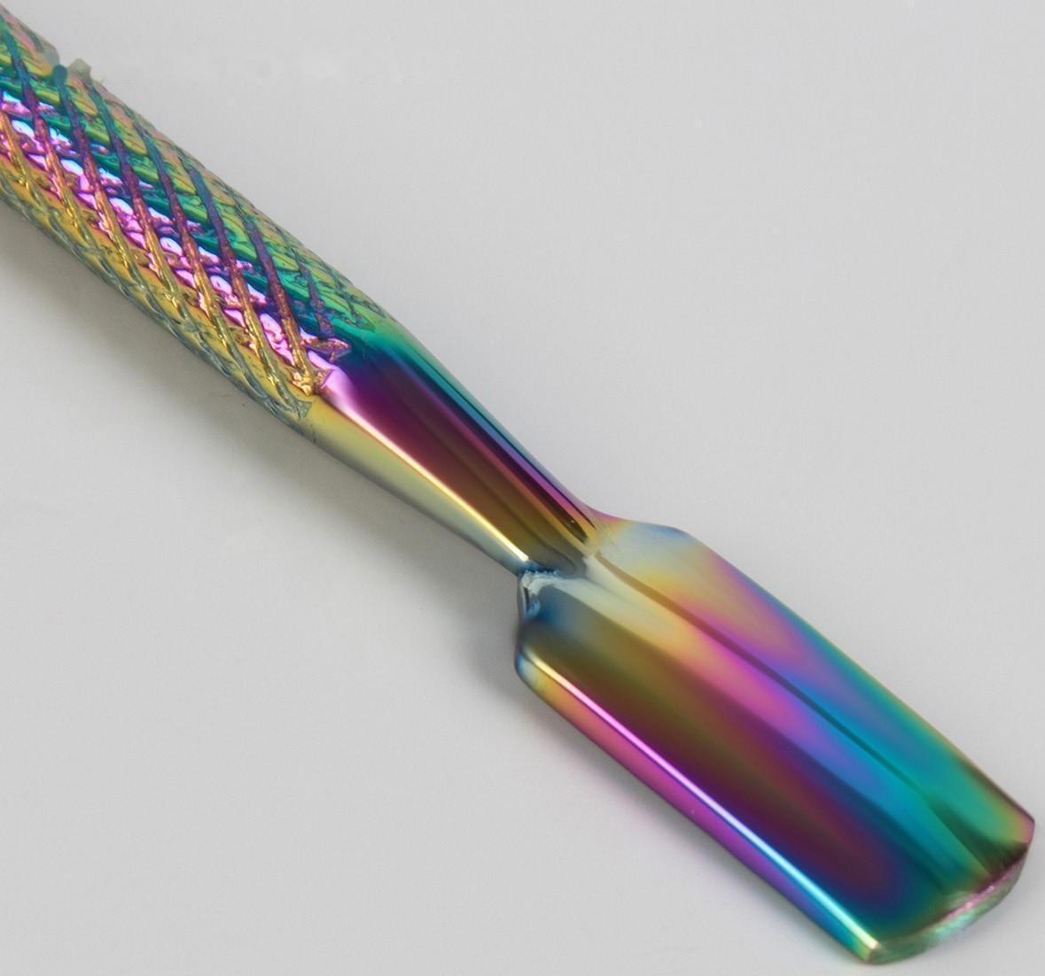 Шабер двусторонний, лопатка вогнутая, копьё, 13 см, цвет хамелеон