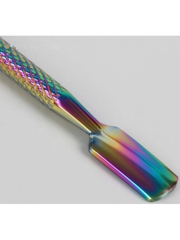 Шабер двусторонний, лопатка вогнутая, копьё, 13 см, цвет хамелеон