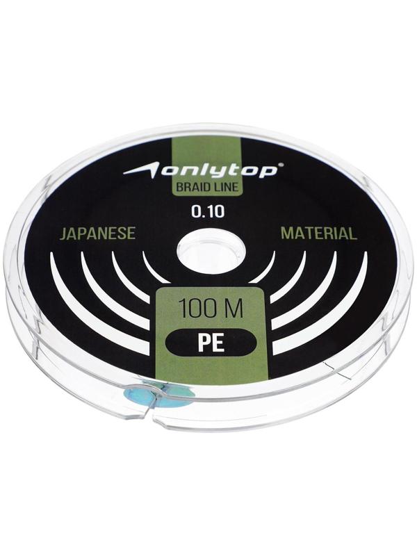 Шнур ONLYTOP universal, 100 м, d=0,10 мм, цвет тёмно-зелёный