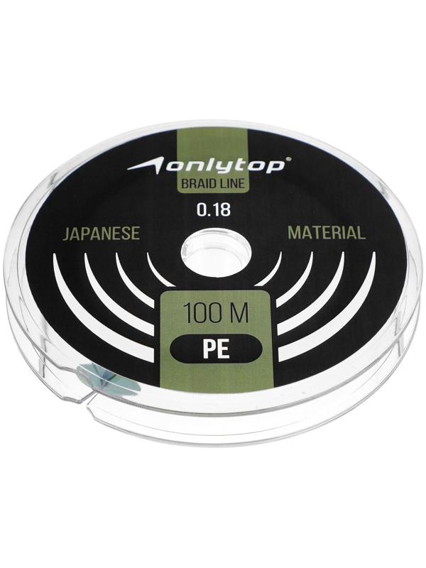 Шнур ONLYTOP universal, 100 м, d=0,18 мм, цвет тёмно-зелёный