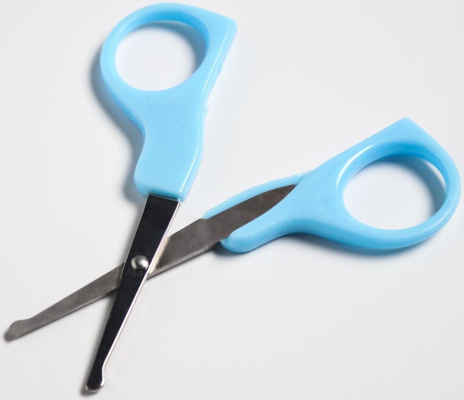 Детский маникюрный набор (ножницы, книпсер, пилка), цвет голубой