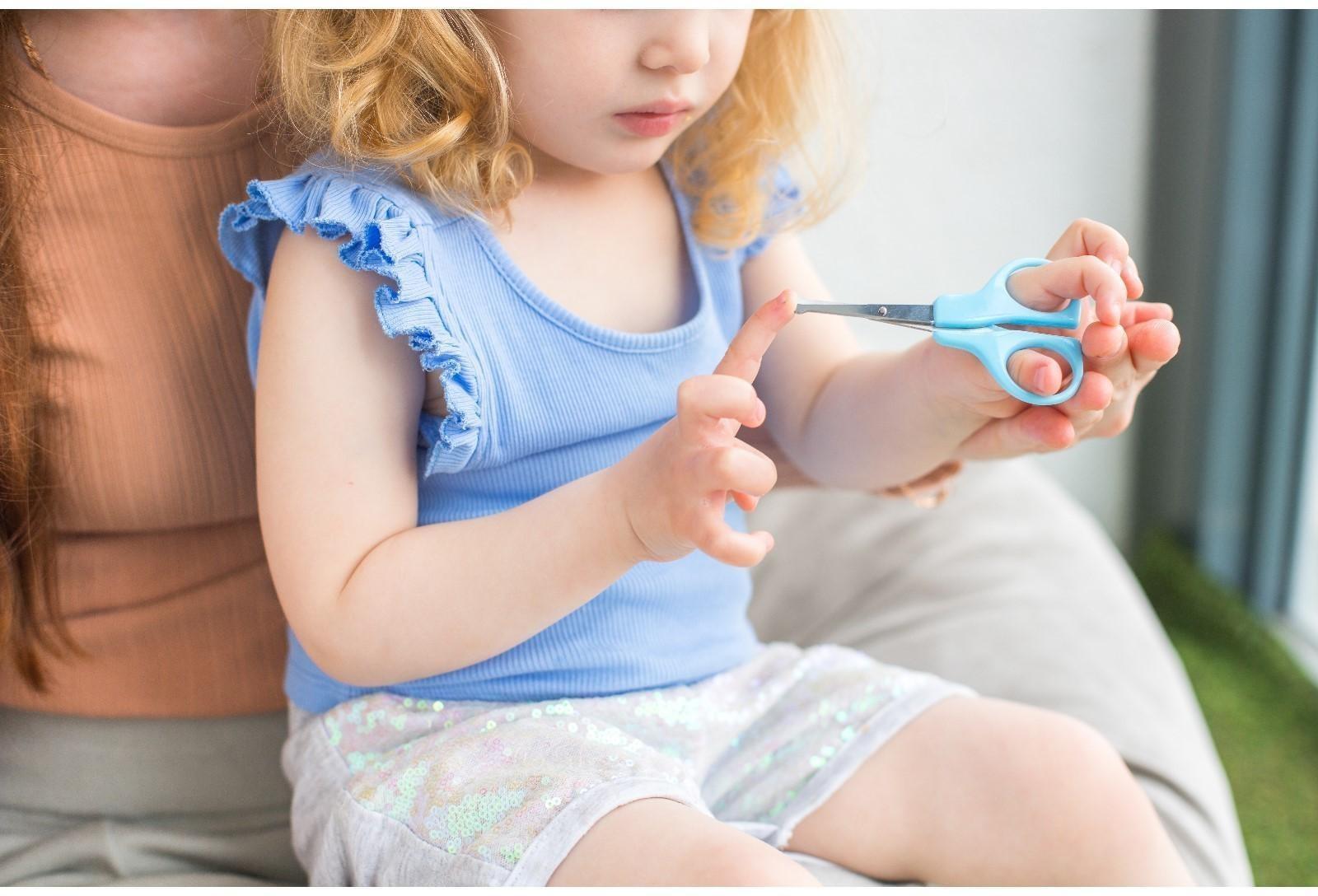 Детский маникюрный набор (ножницы, книпсер, пилка), цвет голубой