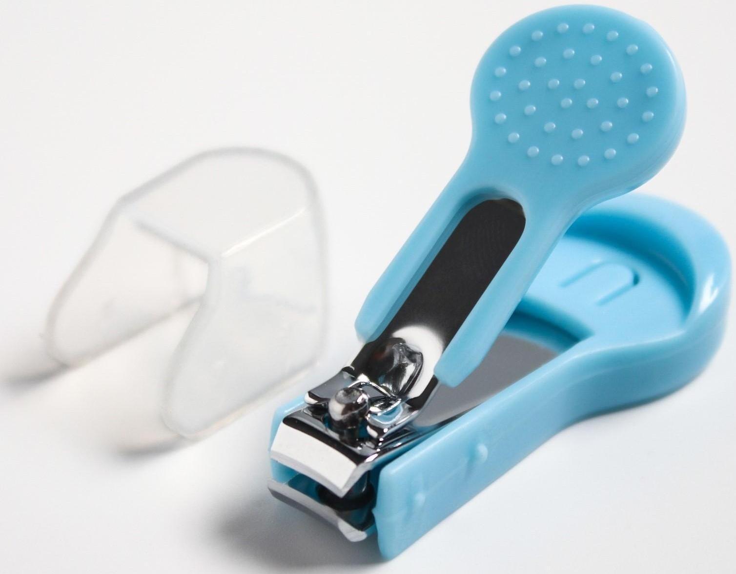 Детский маникюрный набор (ножницы, книпсер, пилка), цвет голубой