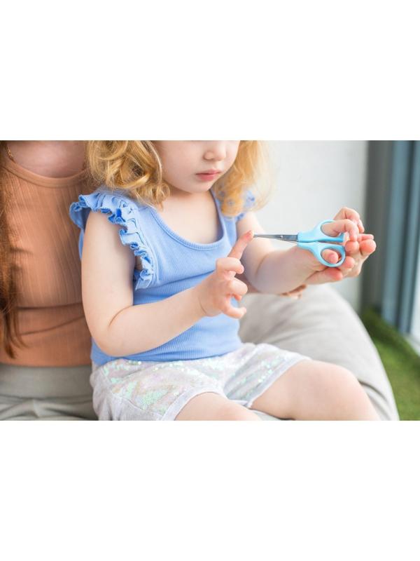 Детский маникюрный набор (ножницы, книпсер, пилка), цвет голубой