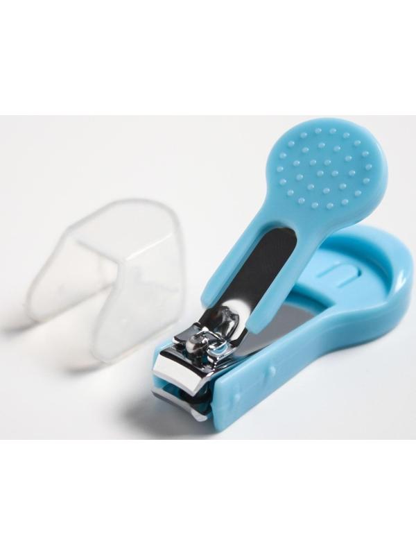 Детский маникюрный набор (ножницы, книпсер, пилка), цвет голубой