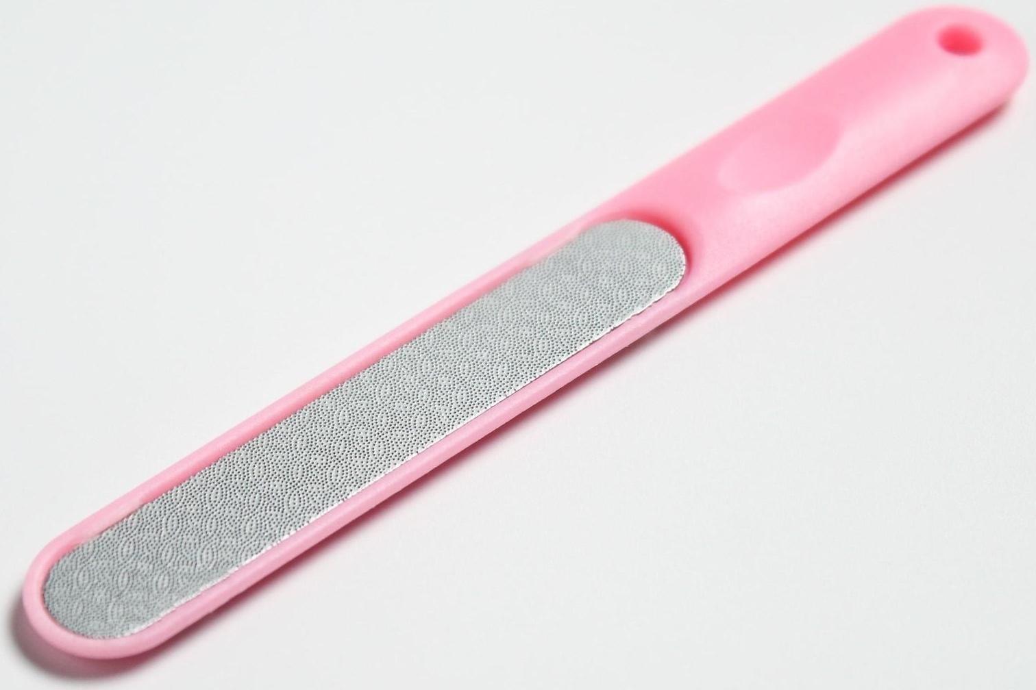 Детский маникюрный набор (ножницы, книпсер, пилка, пинцет), цвет розовый