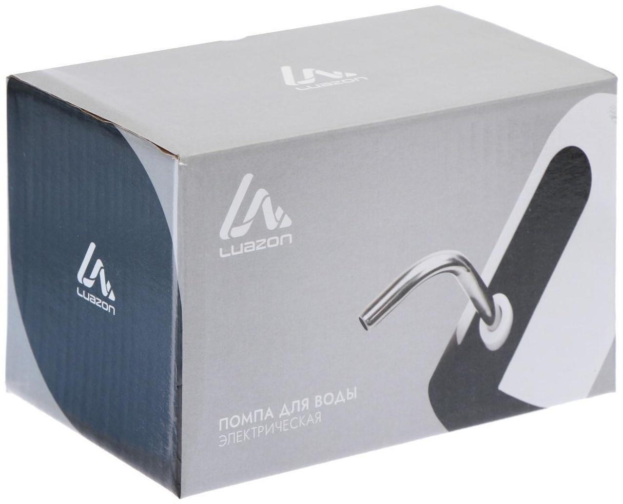 Помпа для воды Luazon LWP-05, электрическая, 4 Вт, 1.2 л/мин, 1200 мАч, от USB, белая