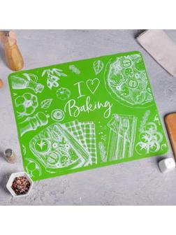 Силиконовый коврик для выпечки I love Baking, 50 х 40 см