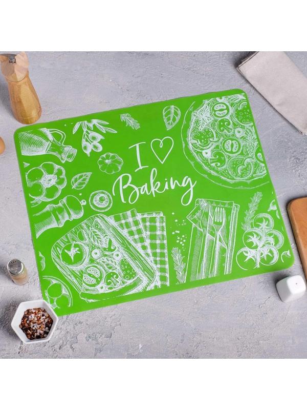 Силиконовый коврик для выпечки I love Baking, 50 х 40 см