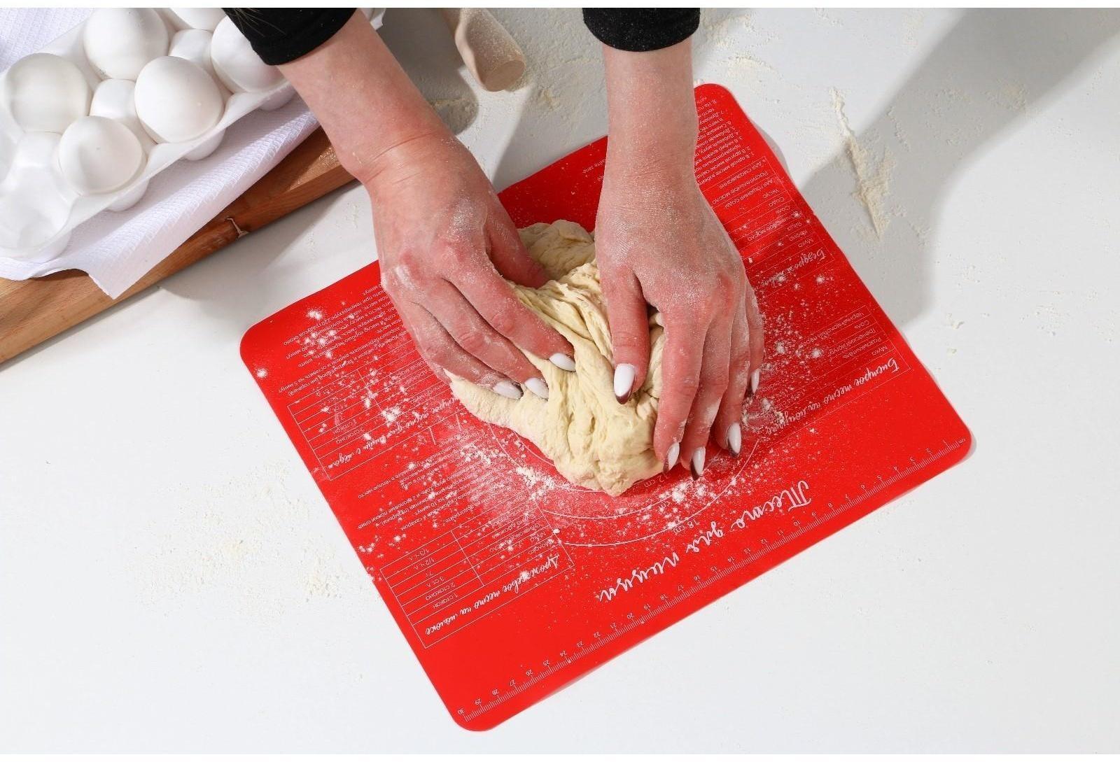 Силиконовый коврик для выпечки «Тесто для пиццы», 29 х 26 см