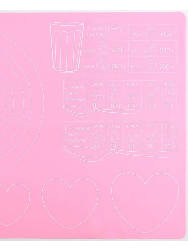 Силиконовый коврик для выпечки «Готовим с любовью», 64 х 45 см
