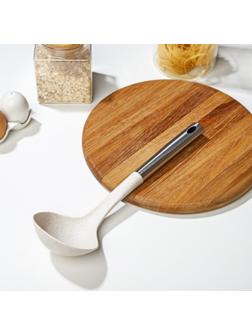 Половник кухонный Доляна «Лёгкость», 32,5 см, цвет бежевый