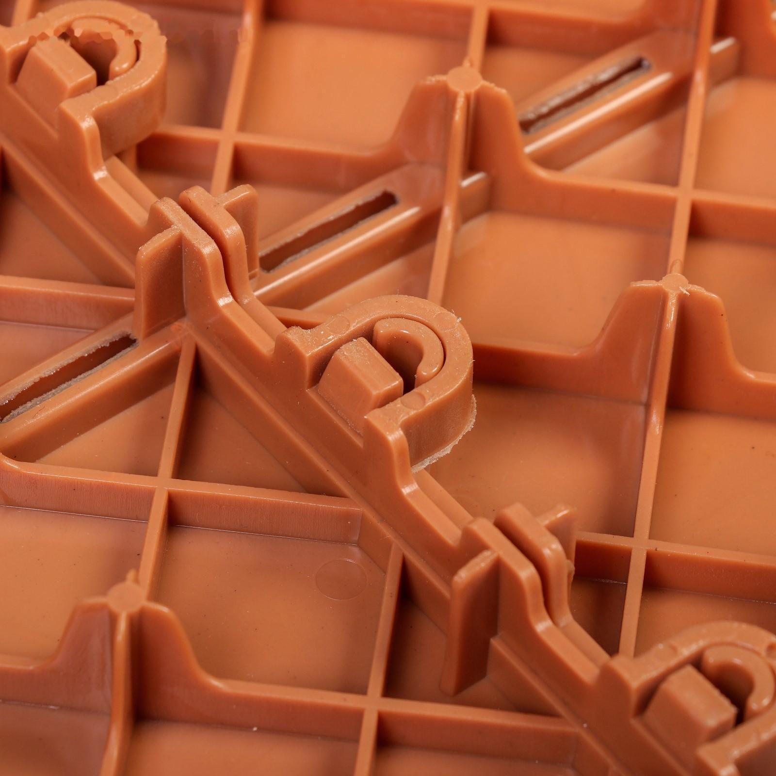 Модульное покрытие, 30 × 30 см, пластик, терракотовое, 1 шт.