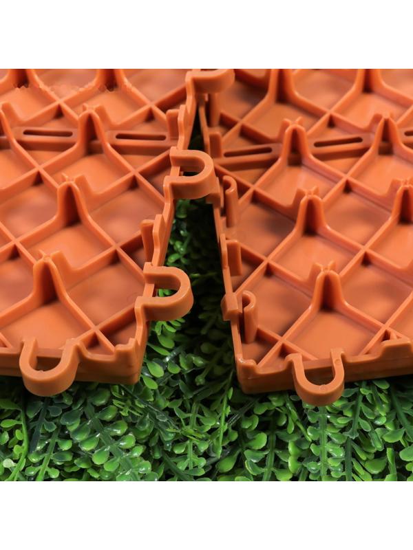 Модульное покрытие, 30 × 30 см, пластик, терракотовое, 1 шт.