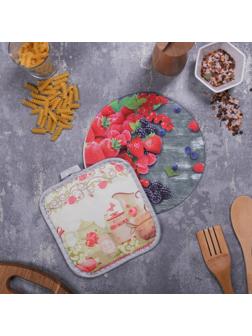 Многофункциональная кухонная доска + прихватка«Приятного аппетита», 20 см