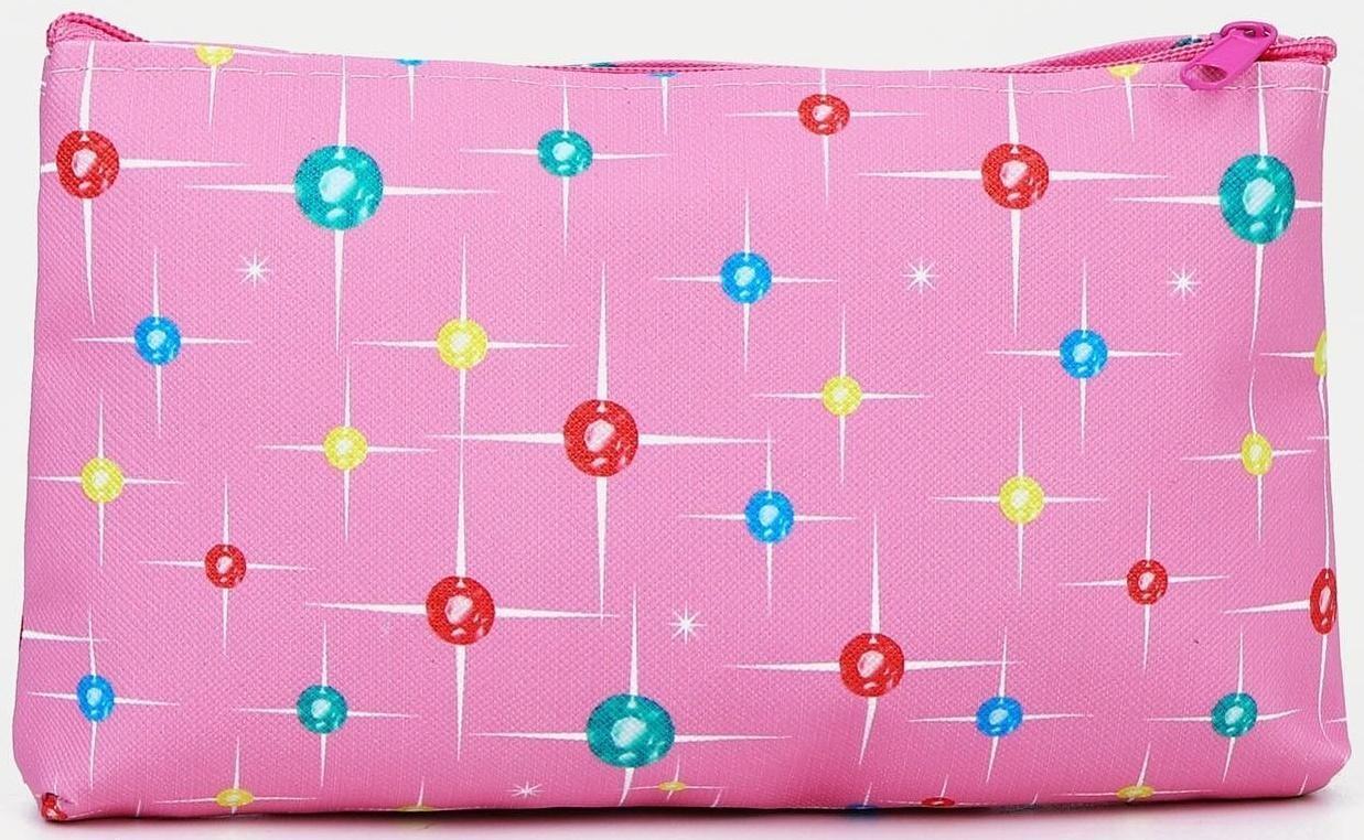 Косметичка простая, отдел на молнии, цвет розовый