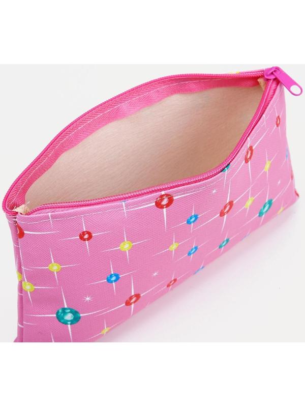 Косметичка простая, отдел на молнии, цвет розовый